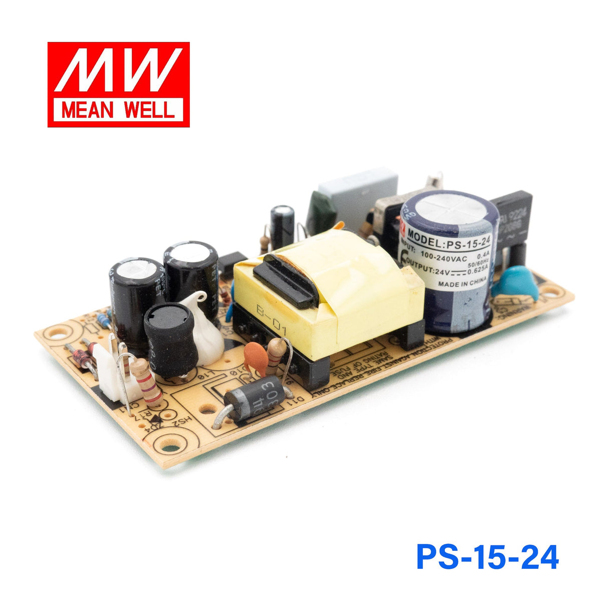 Mean Well PS - 15 - 24 PCB Switching Power Supply - PS - 15 - 24 - powersupplymall.com