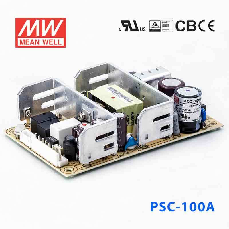 Mean Well PSC-100A Battery Chargers 100.05W 13.8V 4.75A - PFC - PSC-100A - powersupplymall.com