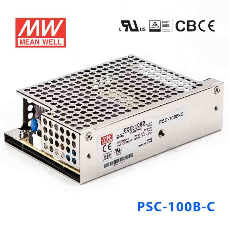 Mean Well PSC - 100B - C Battery Chargers 100.74W 27.6V 2.4A - PFC - PSC - 100B - C - powersupplymall.com