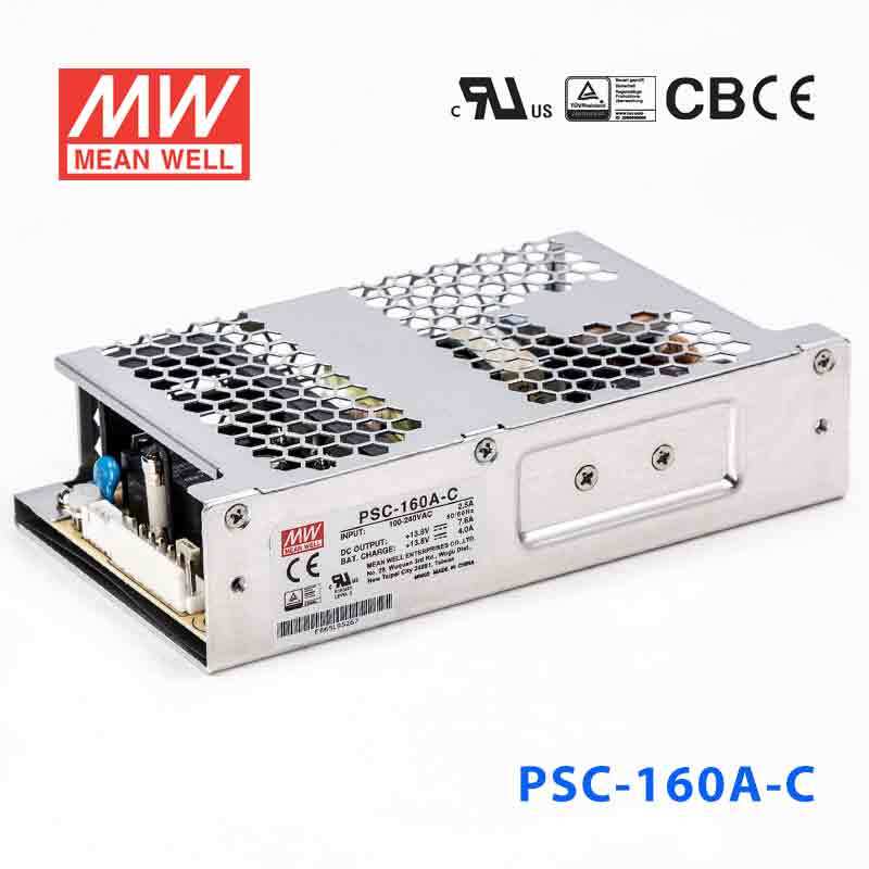 Mean Well PSC - 160A - C Battery Chargers 160W 13.8V 7.6A - PFC - PSC - 160A - C - powersupplymall.com