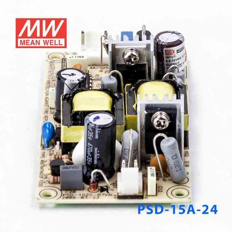 Mean Well PSD-15A-24 DC-DC Converter - 14.4W - 9.2~18V in 24V out 666mA - PSD-15A-24 - powersupplymall.com