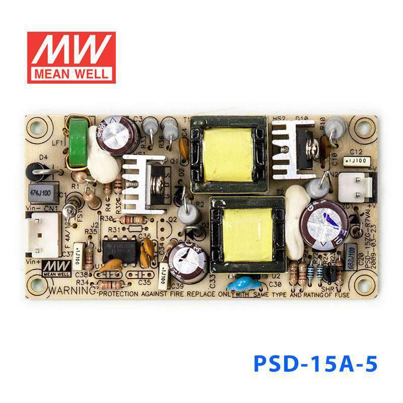 Mean Well PSD - 15A - 5 Switching Power Supply 15W 5V - PSD - 15A - 5 - powersupplymall.com