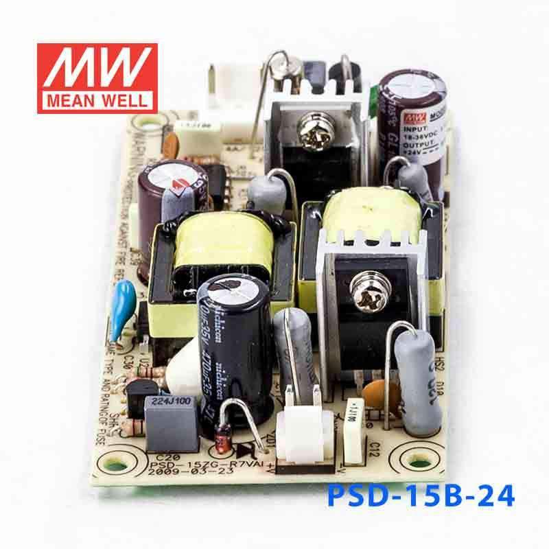 Mean Well PSD - 15B - 24 DC - DC Converter - 14.4W - 18~36V in 24V out - PSD - 15B - 24 - powersupplymall.com
