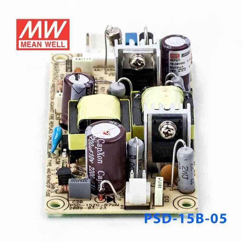 Mean Well PSD - 15B - 5 Switching Power Supply 15W 5V - PSD - 15B - 5 - powersupplymall.com
