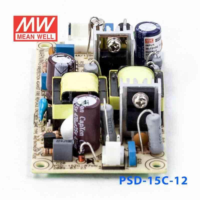 Mean Well PSD - 15C - 12 DC - DC Converter - 15W - 36~72V in 12V out - PSD - 15C - 12 - powersupplymall.com