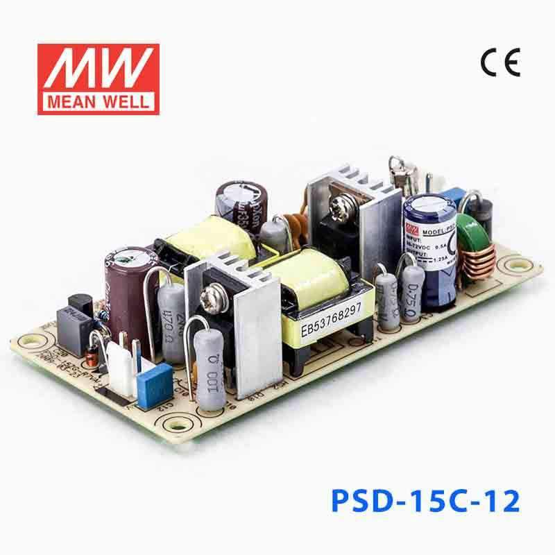 Mean Well PSD - 15C - 12 DC - DC Converter - 15W - 36~72V in 12V out - PSD - 15C - 12 - powersupplymall.com