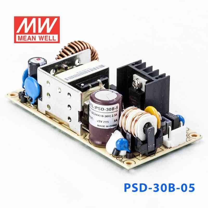 Mean Well PSD - 30B - 5 DC - DC Converter - 25W - 18~36V in 5V out - PSD - 30B - 5 - powersupplymall.com