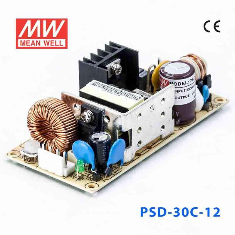 Mean Well PSD-30C-12 DC-DC Converter - 30W - 36~72V in 12V out 2.5A - PSD-30C-12 - powersupplymall.com