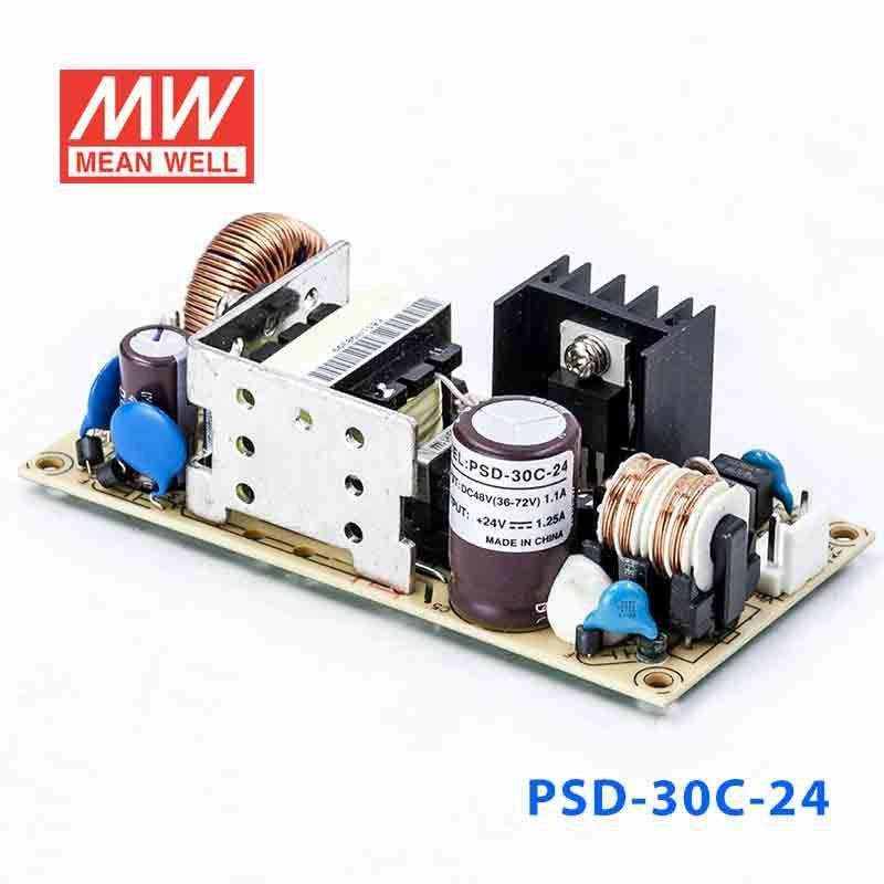Mean Well PSD - 30C - 24 DC - DC Converter - 30W - 36~72V in 24V out - PSD - 30C - 24 - powersupplymall.com