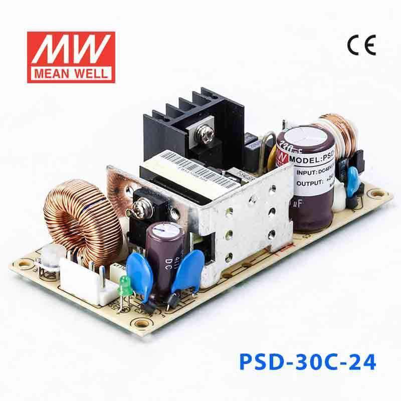 Mean Well PSD - 30C - 24 DC - DC Converter - 30W - 36~72V in 24V out - PSD - 30C - 24 - powersupplymall.com