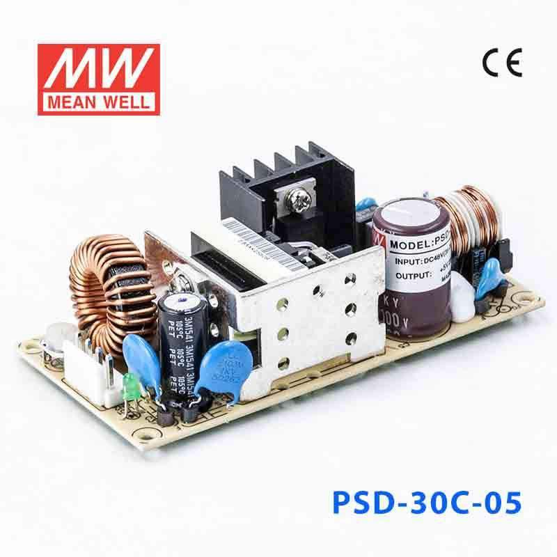 Mean Well PSD - 30C - 5 DC - DC Converter - 25W - 36~72V in 5V out - PSD - 30C - 5 - powersupplymall.com