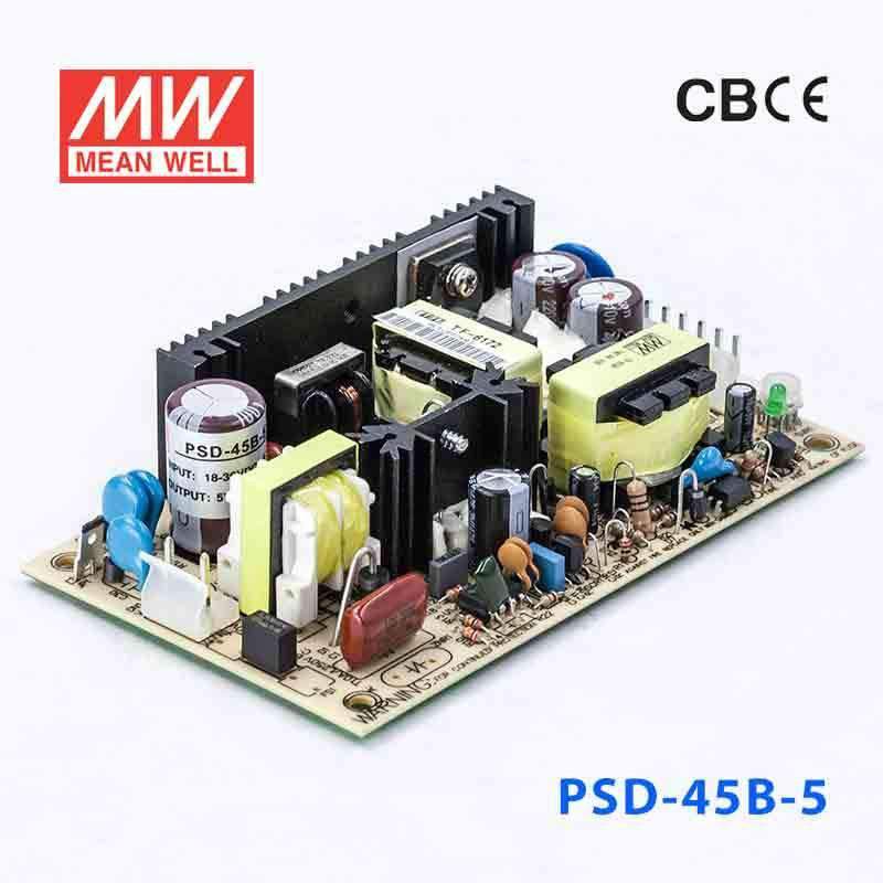 Mean Well PSD - 45B - 5 DC - DC Converter - 45W - 18~36V in 5V out - PSD - 45B - 5 - powersupplymall.com