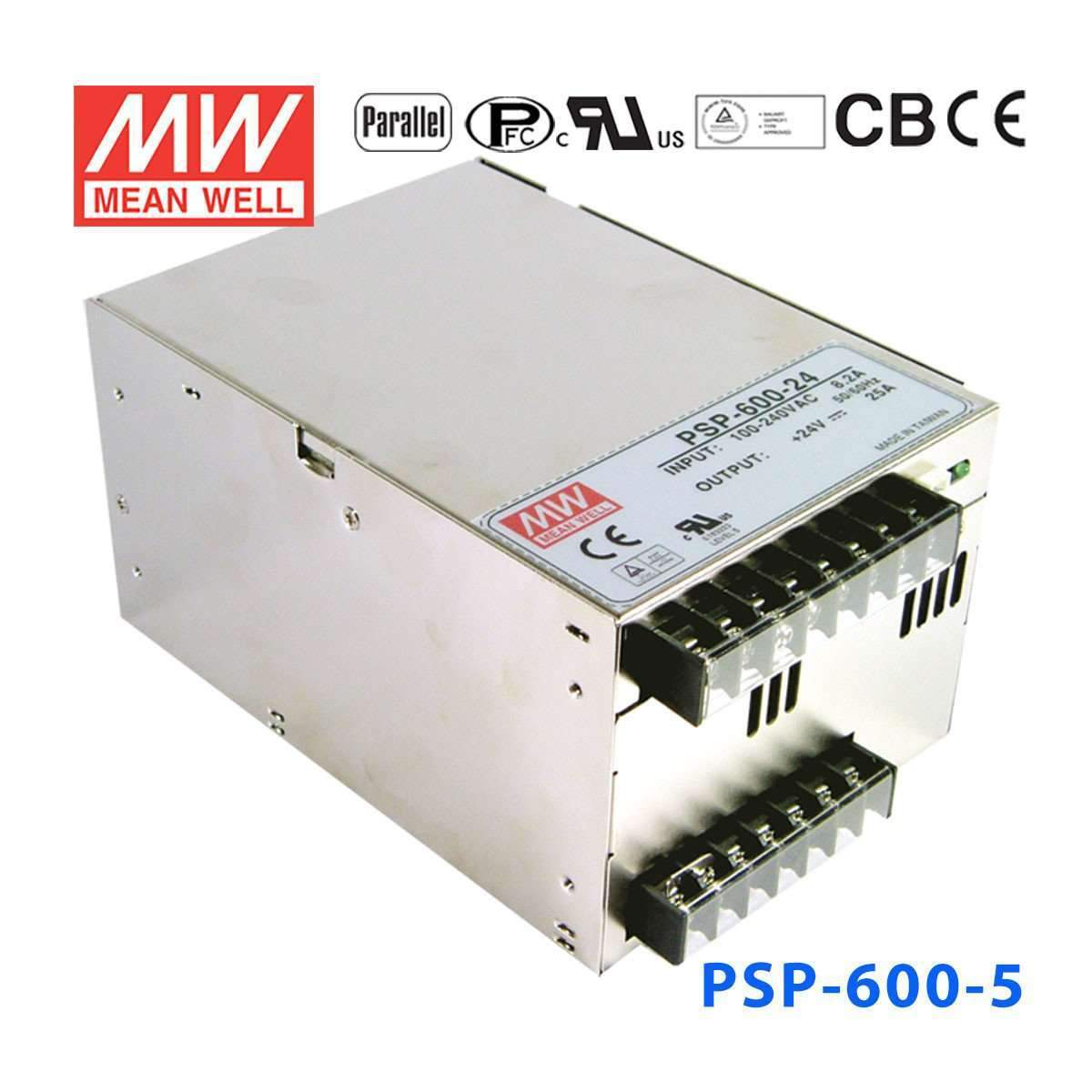 Mean Well PSP - 600 - 5 Power Supply 400W 5V - PSP - 600 - 5 - powersupplymall.com