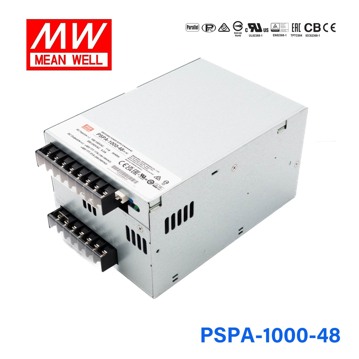 Mean Well PSPA - 1000 - 48 Power Supply 1000W 48V - PSPA - 1000 - 48 - powersupplymall.com