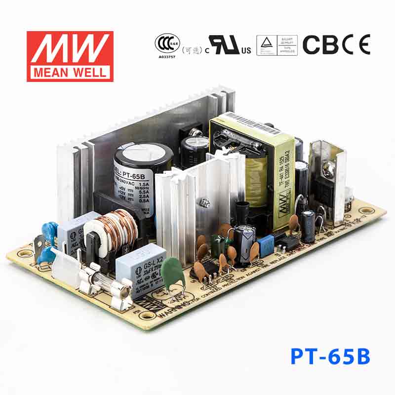 Mean Well PT - 65B Power Supply 65W 5V 12V - 12V - PT - 65B - powersupplymall.com
