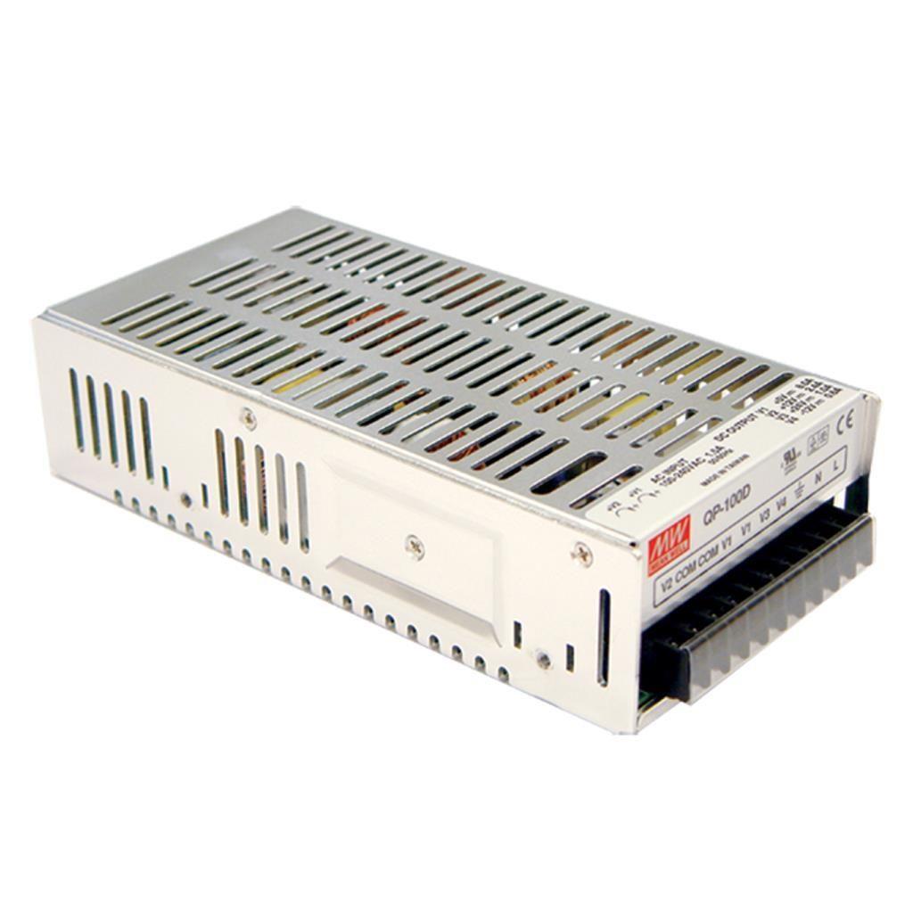 Mean Well QP - 100D AC - DC Quad output enclosed power supply 100W - QP - 100D - powersupplymall.com