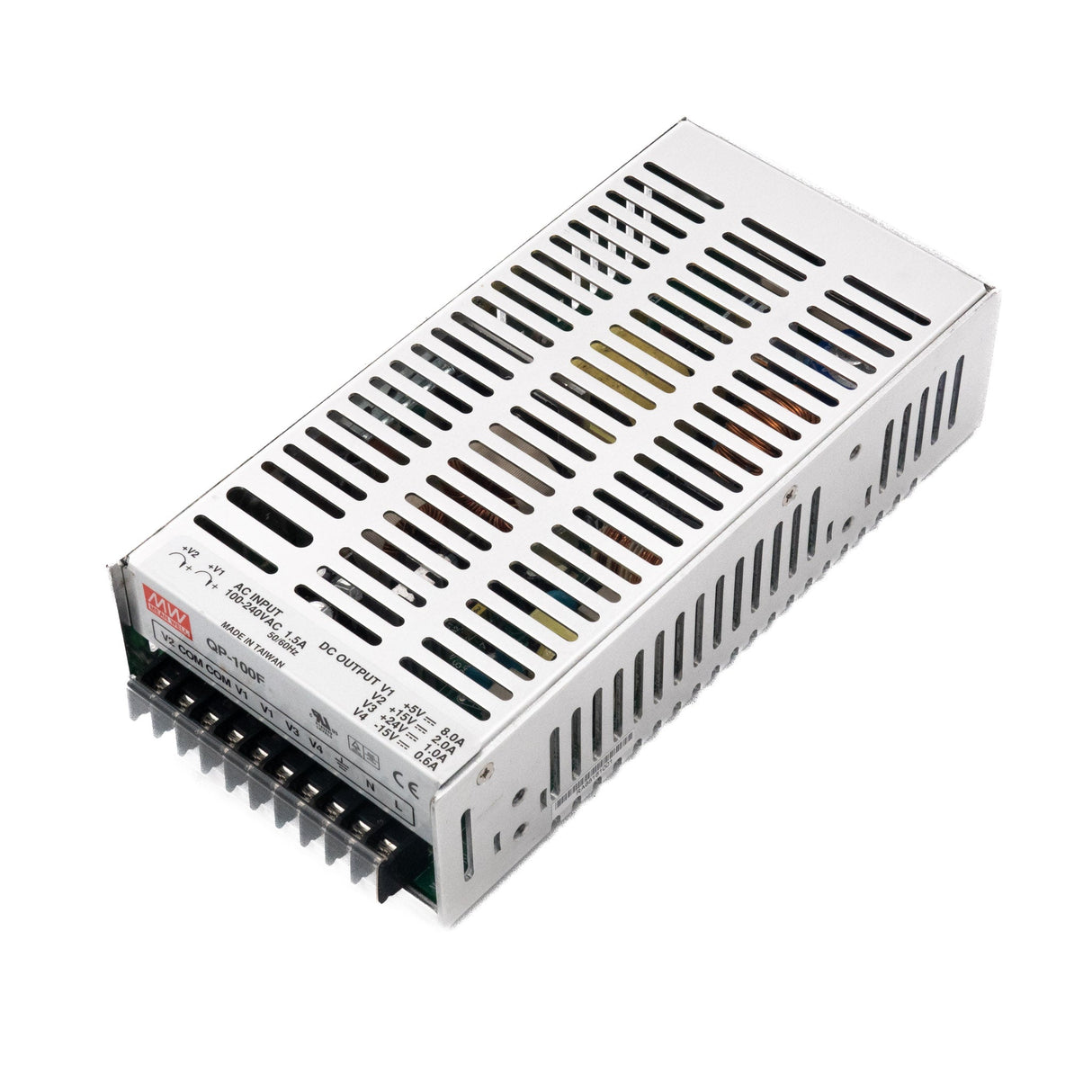 Mean Well QP - 100F AC - DC Quad output enclosed power supply 100W - QP - 100F - powersupplymall.com
