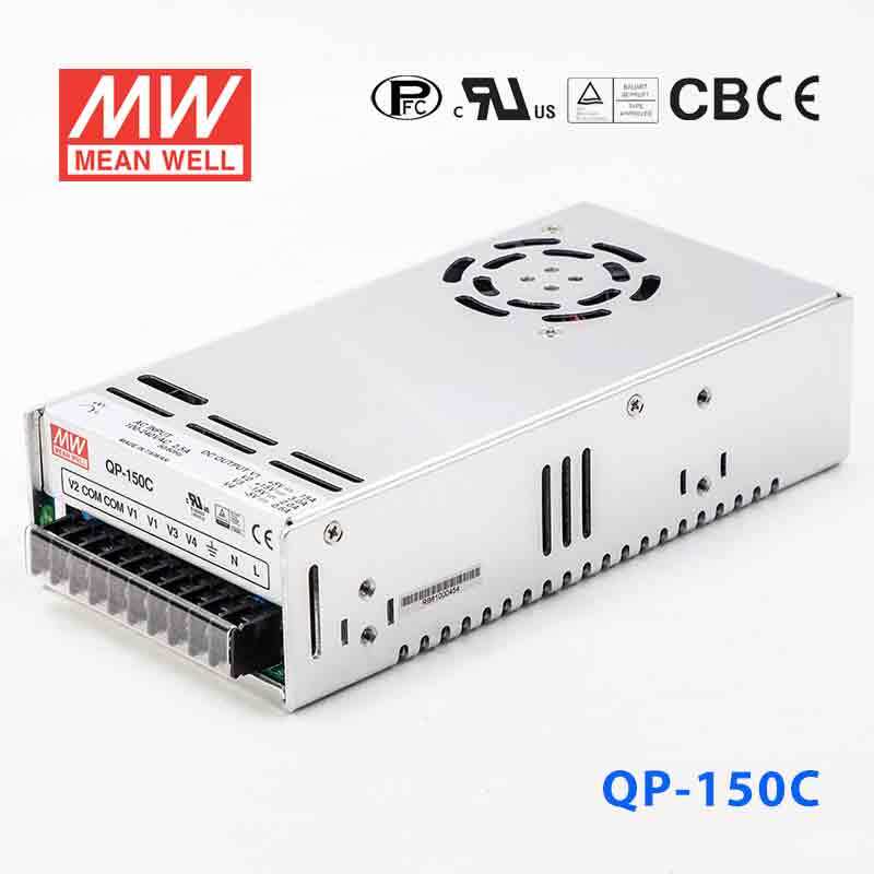 Mean Well QP - 150 - 3C Power Supply 150W 5V 3.3V 15V - 15V - QP - 150 - 3C - powersupplymall.com