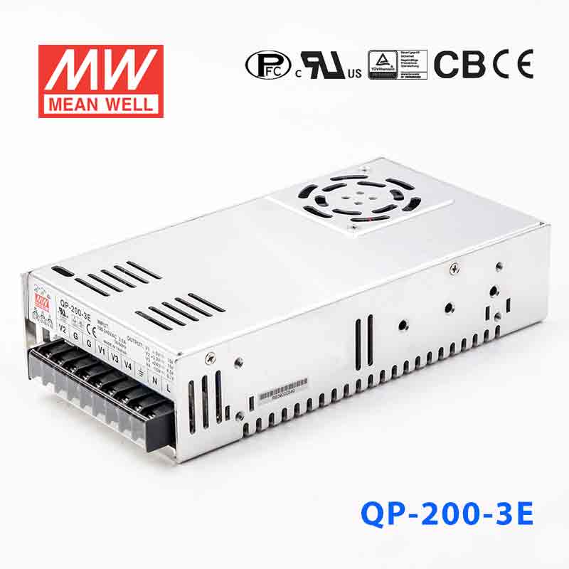 Mean Well QP - 200 - 3A Power Supply 200W 5V 3.3V 12V - 5V - QP - 200 - 3A - powersupplymall.com