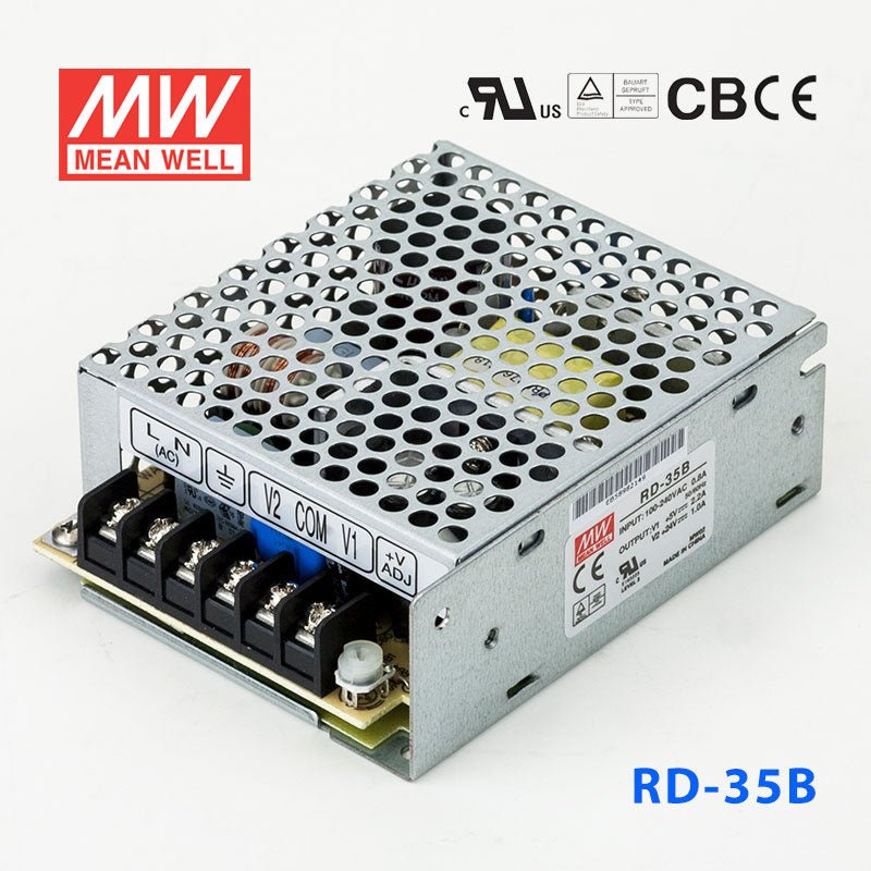 Mean Well RD - 35B Power Supply 35W 5V 24V - RD - 35B - powersupplymall.com