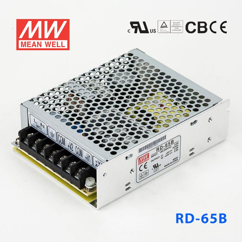 Mean Well RD - 65B Power Supply 65W 5V 24V - RD - 65B - powersupplymall.com