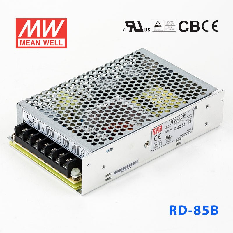 Mean Well RD - 85B Power Supply 85W 5V 24V - RD - 85B - powersupplymall.com
