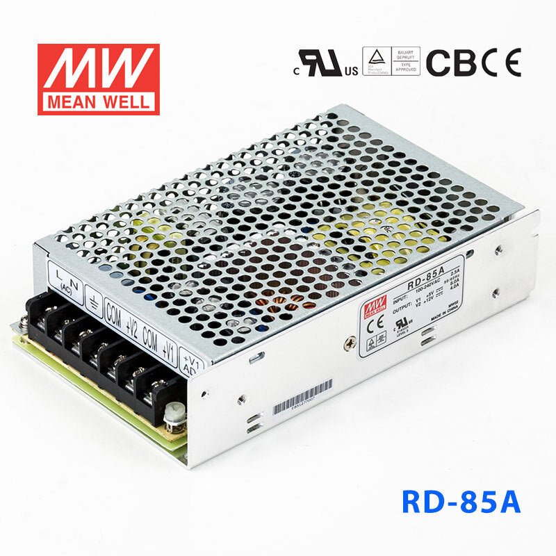 Mean Well RD Series Power Supply 12V,5V(35~125W) - - powersupplymall.com