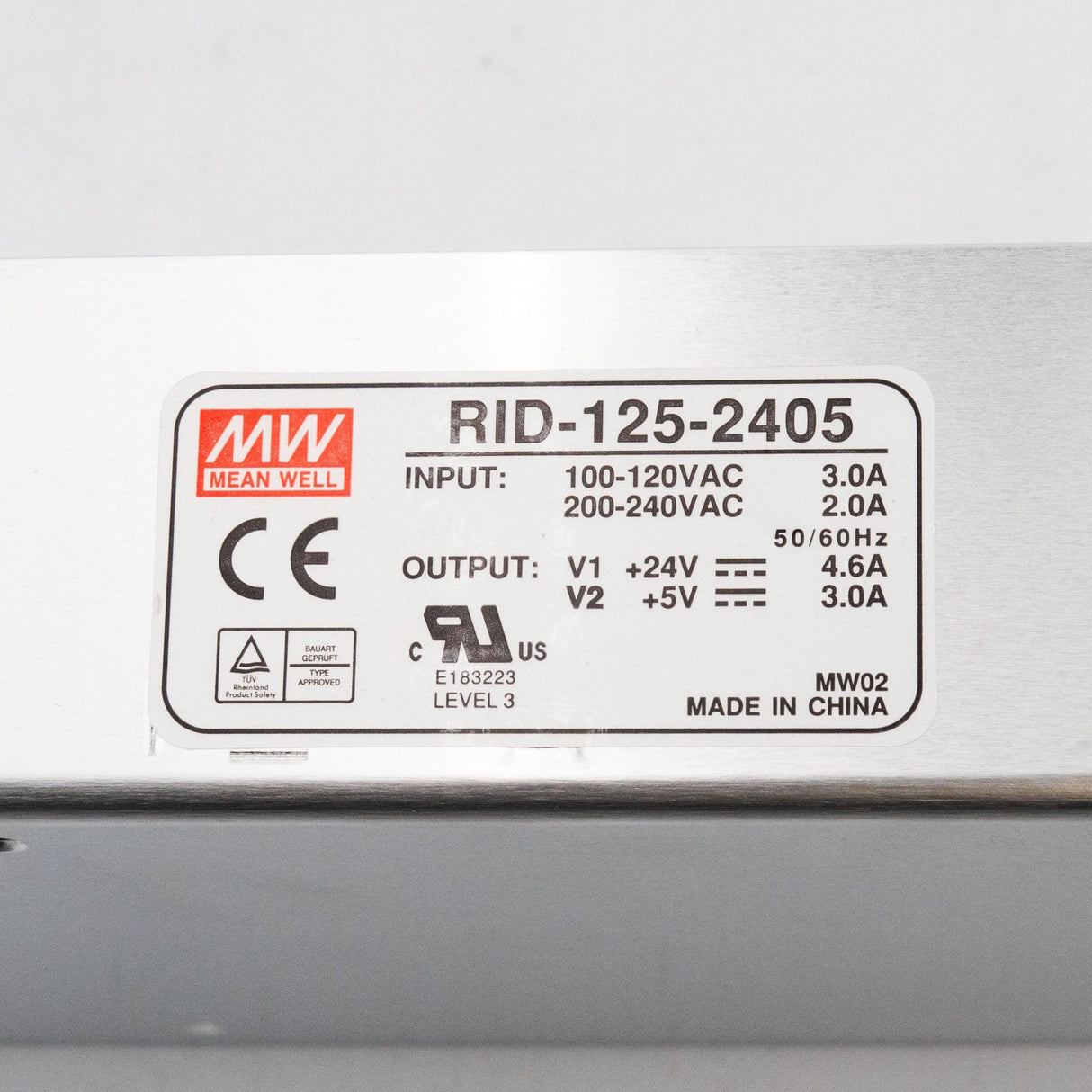 Mean Well RID - 125 - 2405 AC - DC Dual output enclosed power supply 125W - RID - 125 - 2405 - powersupplymall.com