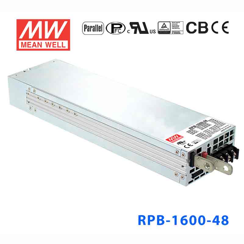 Mean Well RPB - 1600 - 48 Battery Chargers 1600W 57.6V 27.5A - 3 Stage W/PFC - RPB - 1600 - 48 - powersupplymall.com