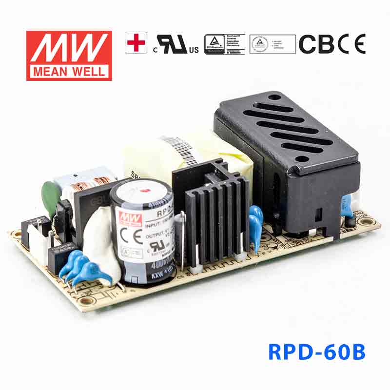 Mean Well RPD - 60B Power Supply 60W 5V 24V - RPD - 60B - powersupplymall.com
