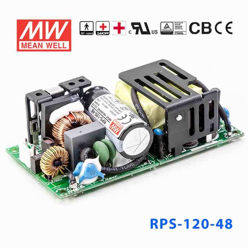 Mean Well RPS - 120 - 48 Green Power Supply W 48V 2.5A - Medical Power Supply - RPS - 120 - 48 - powersupplymall.com