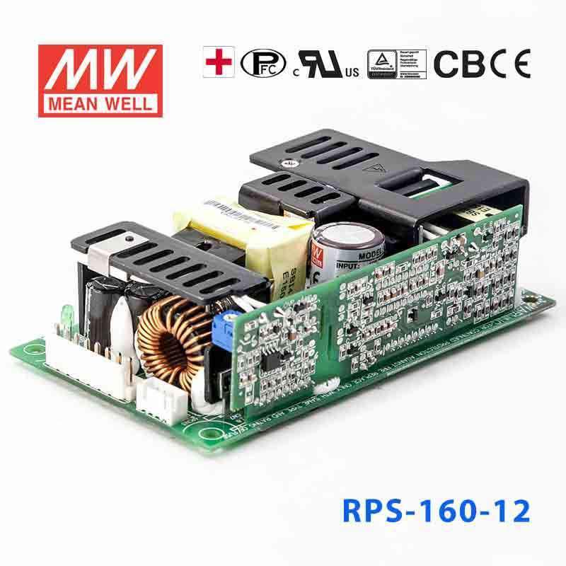 Mean Well RPS-160-12 Green Power Supply 159.8W 12V 9.1A - Medical Power Supply - RPS-160-12 - powersupplymall.com
