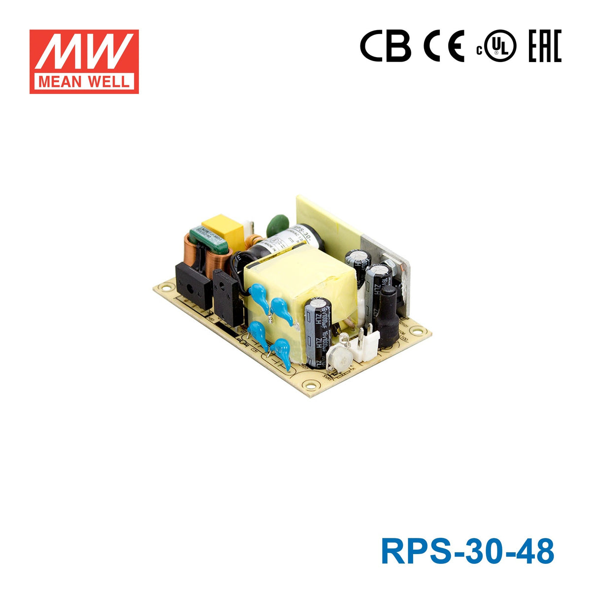 Mean Well RPS-30-48 Green Power Supply W 48V 0.625A - Medical Power Supply - RPS-30-48 - powersupplymall.com