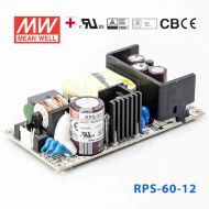 Mean Well RPS - 60 - 12 Green Power Supply W 12V 5A - Medical Power Supply - RPS - 60 - 12 - powersupplymall.com