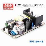Mean Well RPS - 60 - 48 Green Power Supply W 48V 1.25A - Medical Power Supply - RPS - 60 - 48 - powersupplymall.com
