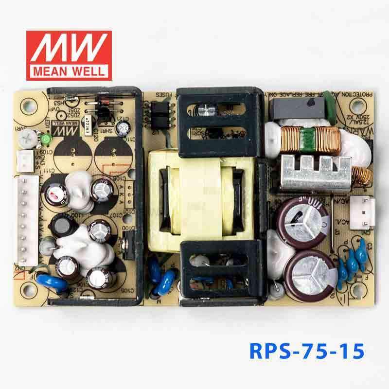 Mean Well RPS - 75 - 15 Green Power Supply W 15V 5A - Medical Power Supply - RPS - 75 - 15 - powersupplymall.com