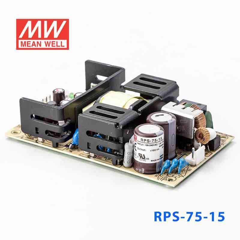 Mean Well RPS - 75 - 15 Green Power Supply W 15V 5A - Medical Power Supply - RPS - 75 - 15 - powersupplymall.com