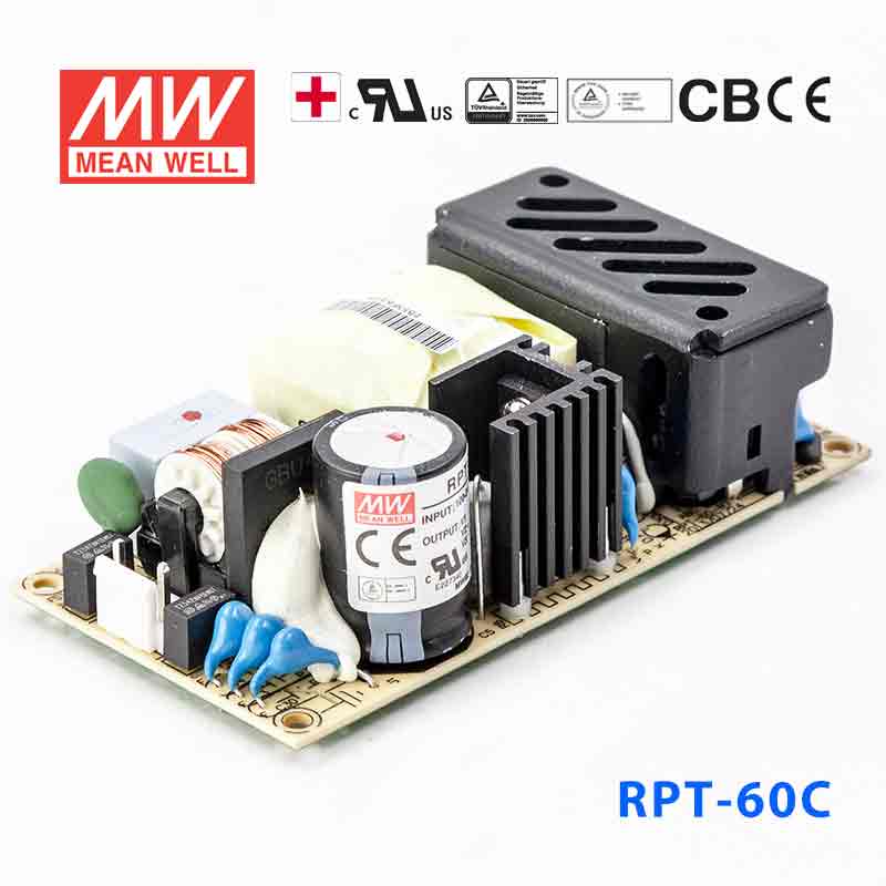 Mean Well RPT - 60C Power Supply 60W 5V 15V - 15V - RPT - 60C - powersupplymall.com