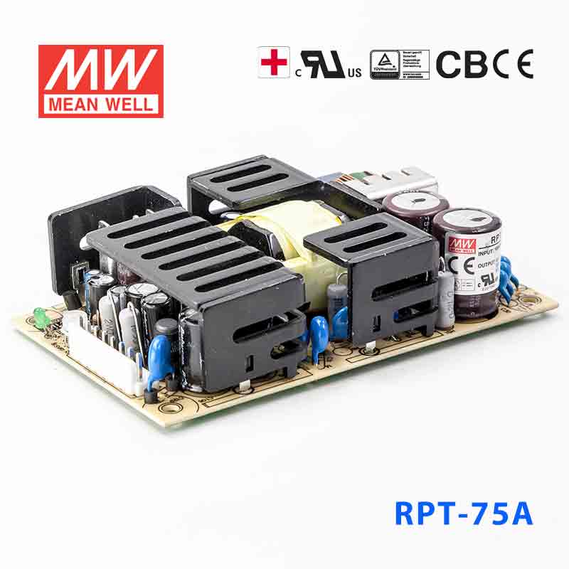 Mean Well RPT - 75A Power Supply 75W 5V 12V - 5V - RPT - 75A - powersupplymall.com