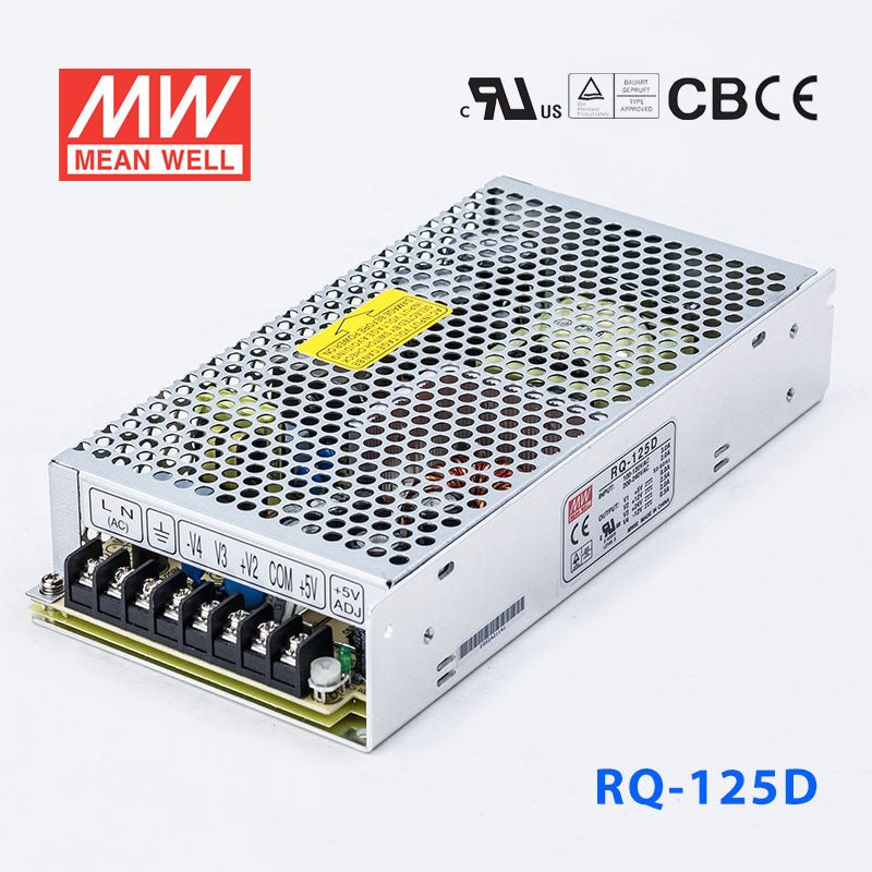 Mean Well RQ - 125D Power Supply 125W 5V 24V 12V - 12 - RQ - 125D - powersupplymall.com