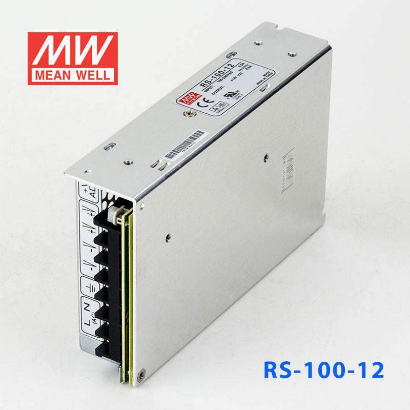 Mean Well RS-100-12 Power Supply 100W 12V 8.5A - RS-100-12 - powersupplymall.com