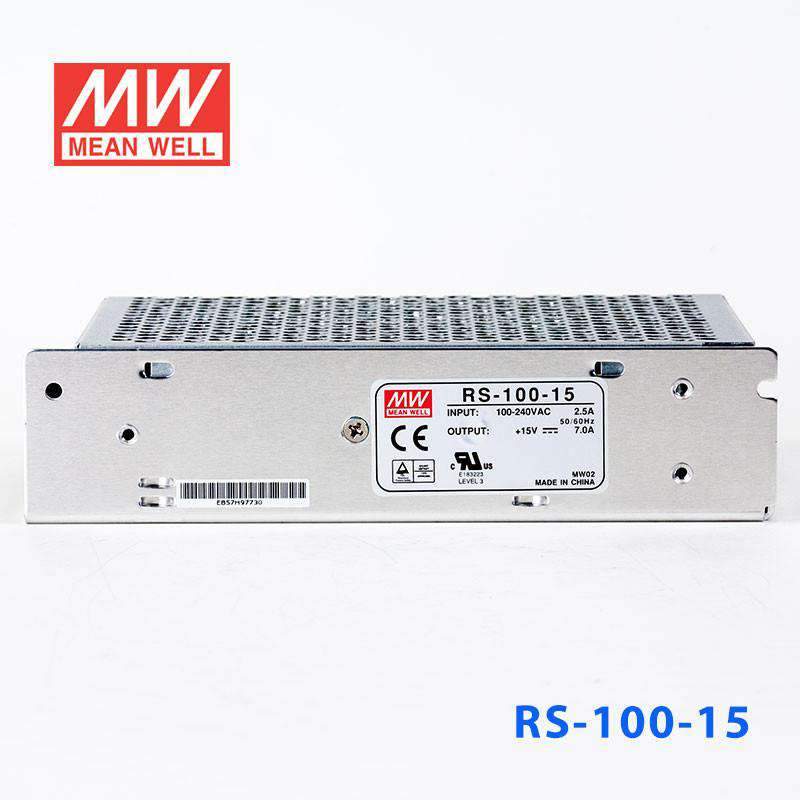 Mean Well RS - 100 - 15 Power Supply 100W 15V - RS - 100 - 15 - powersupplymall.com