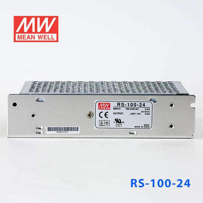 Mean Well RS-100-24 Power Supply 100W 24V 4.5A - RS-100-24 - powersupplymall.com