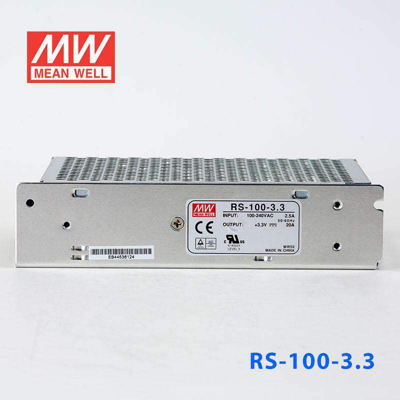 Mean Well RS - 100 - 3.3 Power Supply 100W 3.3V - RS - 100 - 3.3 - powersupplymall.com