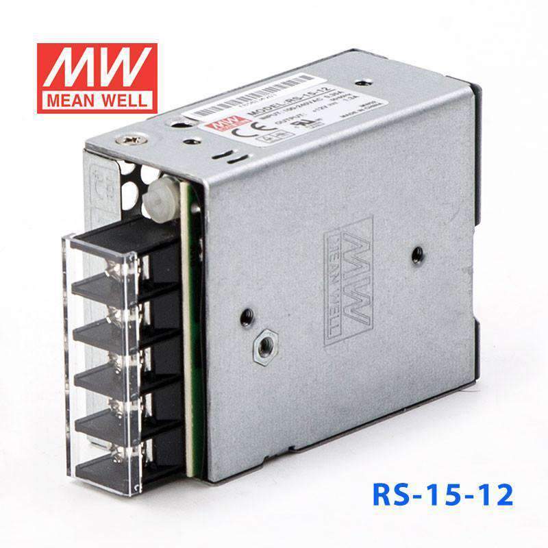 Mean Well RS - 15 - 12 Power Supply 15W 12V - RS - 15 - 12 - powersupplymall.com