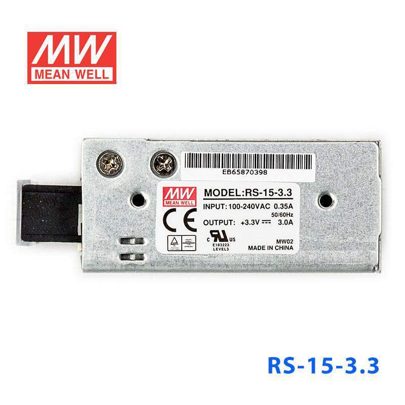 Mean Well RS - 15 - 3.3 Power Supply 15W 3.3V - RS - 15 - 3.3 - powersupplymall.com