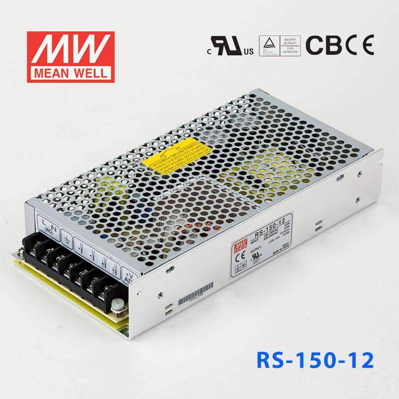 Mean Well RS - 150 - 12 Power Supply 150W 12V - RS - 150 - 12 - powersupplymall.com