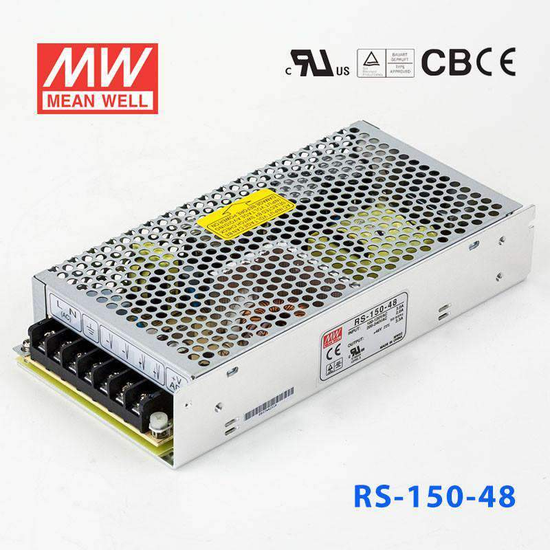 Mean Well RS - 150 - 48 Power Supply 150W 48V - RS - 150 - 48 - powersupplymall.com