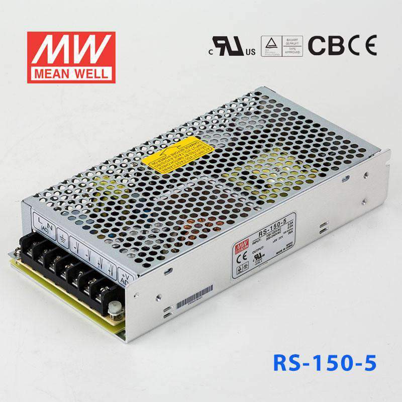 Mean Well RS - 150 - 5 Power Supply 150W 5V - RS - 150 - 5 - powersupplymall.com