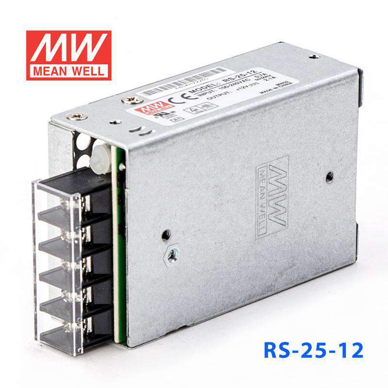Mean Well RS - 25 - 12 Power Supply 25W 12V - RS - 25 - 12 - powersupplymall.com